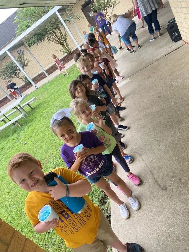 Children gathered together for a meal